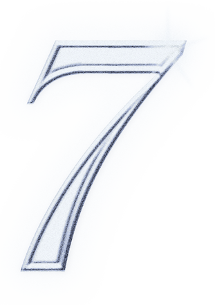Dreamy Chrome Number 7 Type Sticker